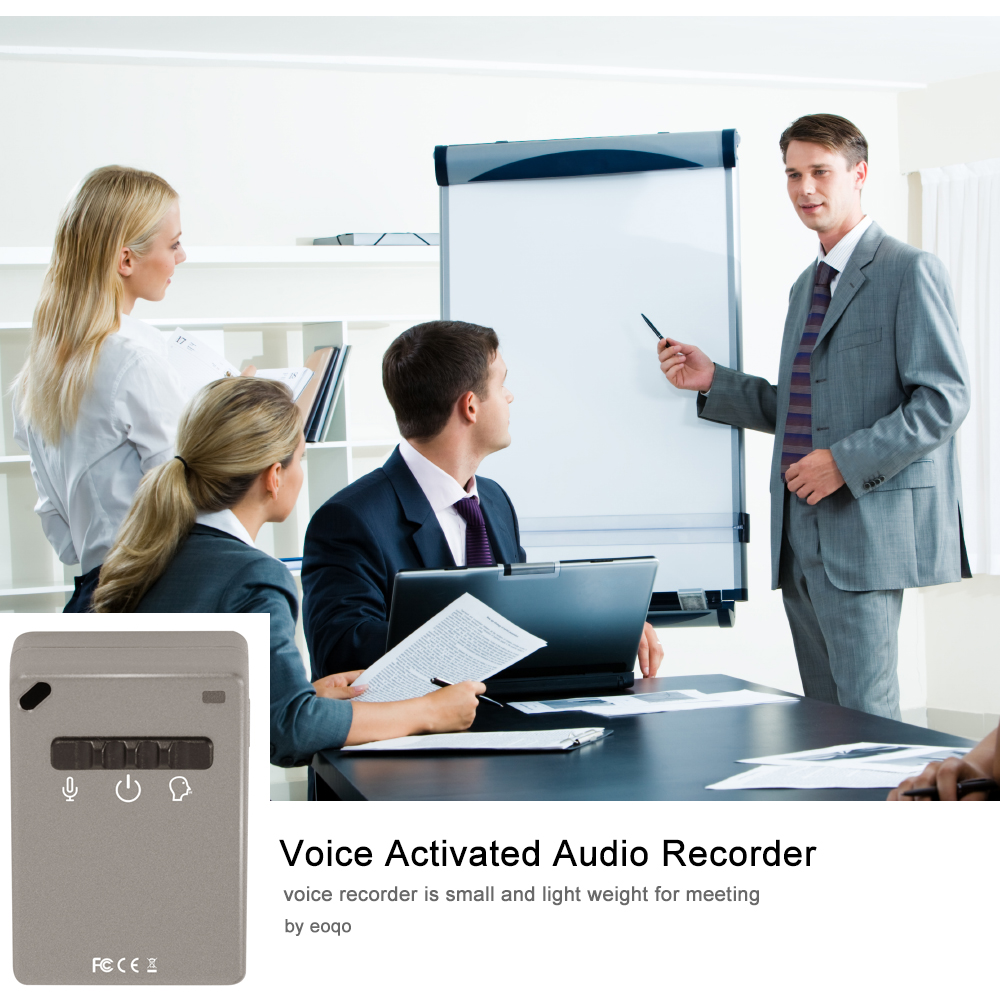 SQ80 Digital Voice Recorder Activated Audio Sound Recorder Playback By 3.5mm USB Plug Earphone 12 Hours Recording