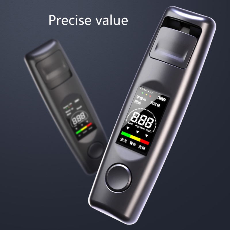 A20 Remote-shaped BreathBrealyzer Portable Non-Contact & High-Precision Alcohol Tester 3 Colors Indicator Sound Alarm