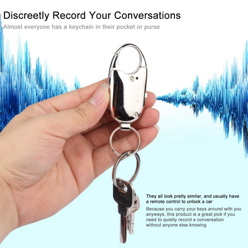 VR99 Keychain Voice Recorder Digital o Activated Recording ligent Noise Reduction Recording for Meetings Lectures Building 16GB