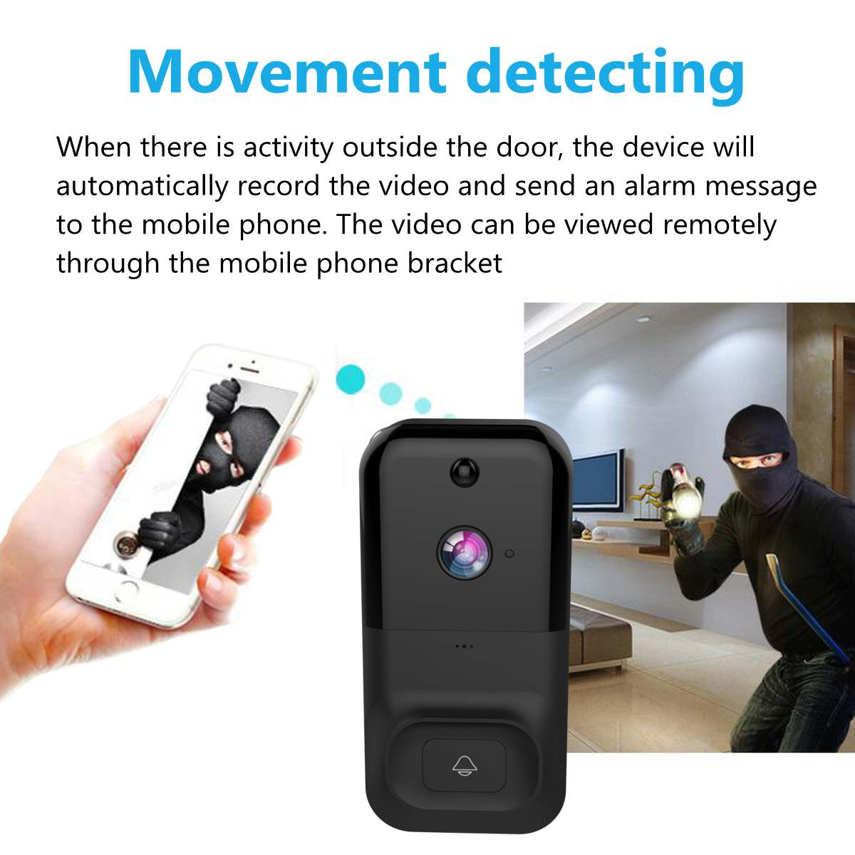 WX5 Wireless Wifi Doorbell Infrared Smart video chime Intercom HD 1080P Home IP Door Bell Camera Security Alarm IR Night Vision