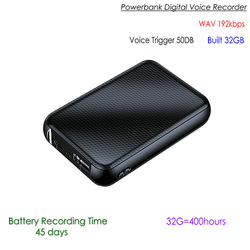 X96 6000ma battery powerbank Voice recorder Working time 1100Hours