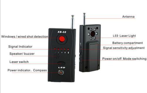 XB68 Details about  Wireless RF GPS Signal Detector GSM Bug Detector Spy hidden pinhole lens finder