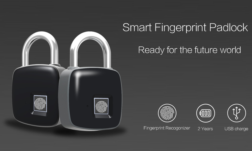 P3 Waterproof Keyless Anti-theft Padlock - Standalone Biometric, Fingerprint Lock, Access Control, Reader Controller