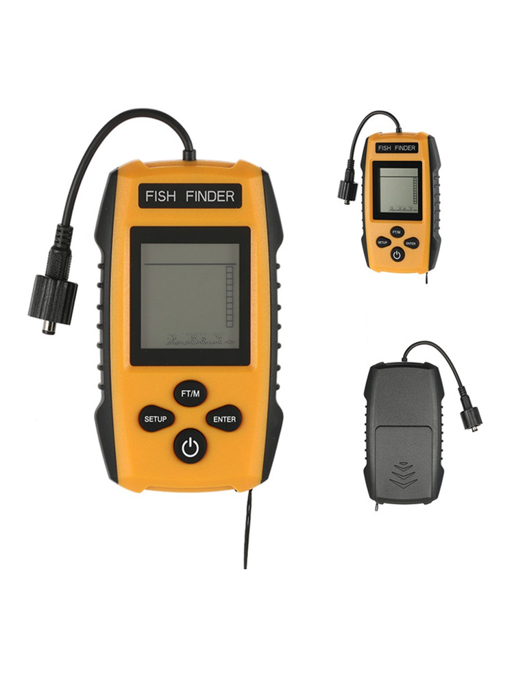FL88E 100m Portable Sonar LCD Fish Finders Fishing Tools Echo Sounder Fishing Finder Colorful Screen
