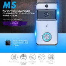 M5P Wireless Video Doorbell WiFi Door Intercom Security Eye Two-Way Talk Support IR Night Vision Two-Way Voice Cloud Storage